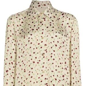Khaite Silk Blouse Size 2, Brand New with Tags, Never Worn, floral pattern